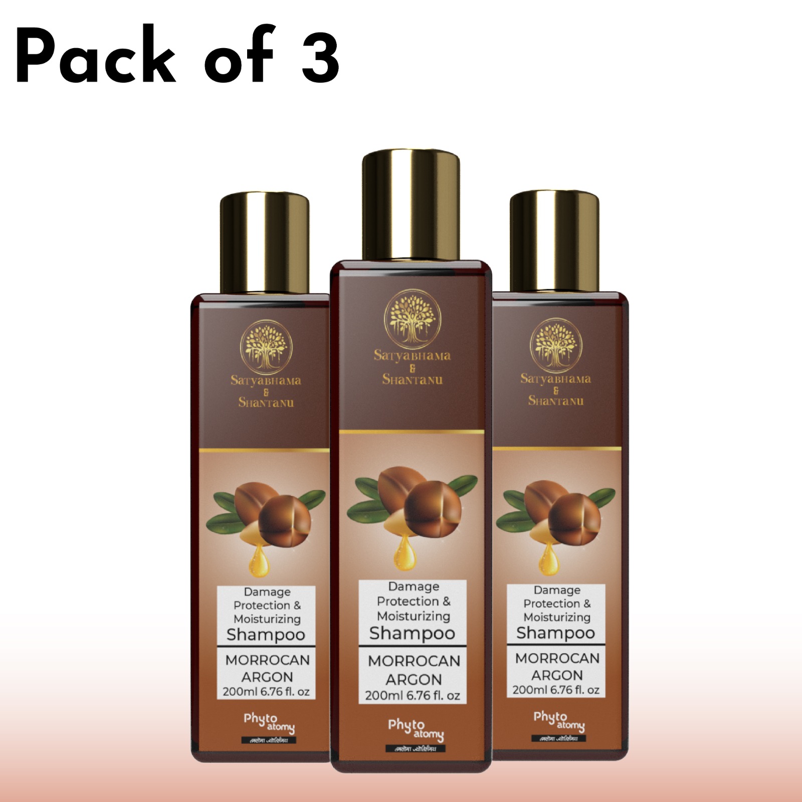 Morrocan Argan Shampoo (200 ml) Pack Of 3